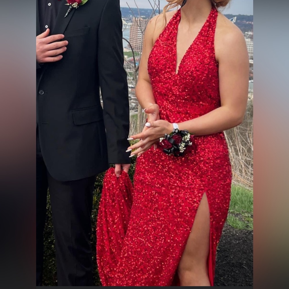 Red Ashley Lauren Prom Dress